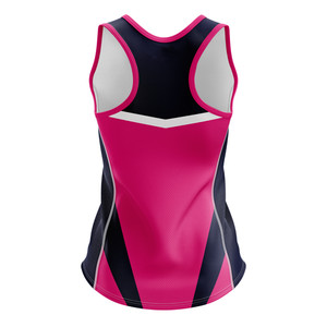 Meilleure vente Femmes TwoTone solide maille débardeur Logo personnalisé respirant sans manches vêtements de sport pour le sport débardeurs en vente - Product Image 3