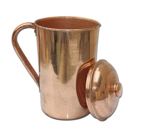 Venta caliente jarra de cobre para agua potable jarra decorativa para servir agua para fiestas fabricada en India por Tradebit - Product Image 2