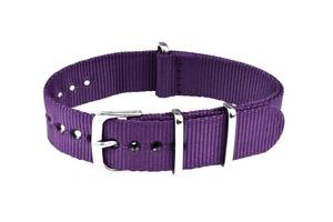 Bracelet de montre sport unisexe N177 violet en nylon respirant, 18-22 mm, boucle en acier inoxydable résistante à l'eau, 27 cm, léger - Product Image 3