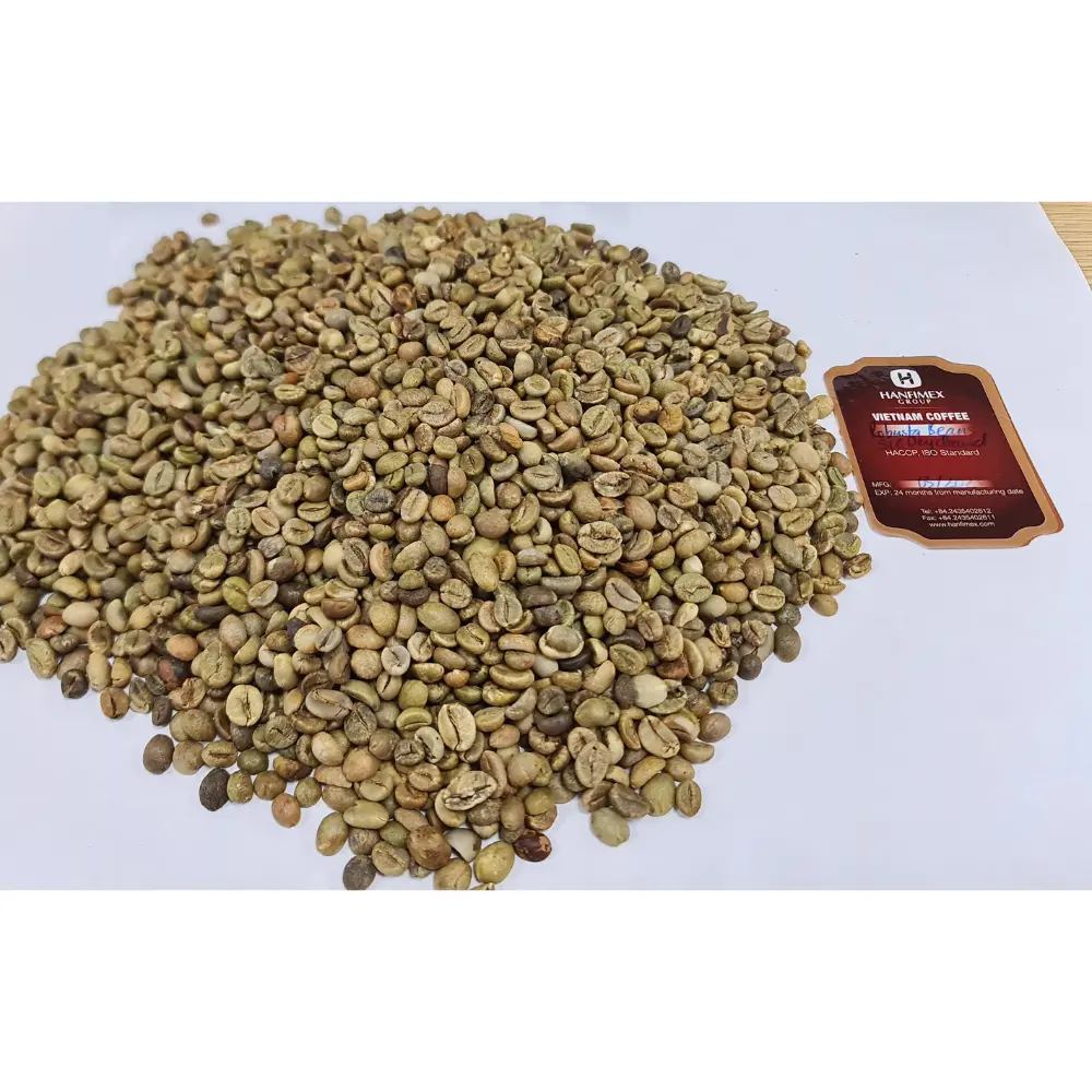 VIETNAM ROBUSTA biji hijau kopi tanaman baru grosir kelas 1 layar 20 pertanyaan umum OEM ODM harga rendah sapu tangan pertanian 0084374074818