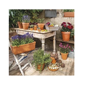 Macetas y jardineras de arcilla de diseño cuadrado de terracota bohemio multicolor al por mayor - Product Image 5