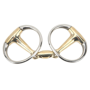Mejor proveedor: Bocados de silla de montar de alta resistencia con anillo en D, boquilla de acero inoxidable, soporte lateral estable que evita el deslizamiento del bocado, para entrenamiento. - Product Image 1