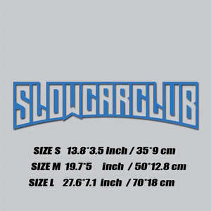 Calcomanía Reflectante con Logotipo Deportivo SLOW CAR CLUB, Letras JDM para Decoración de Parabrisas, Garantía de 1 Año - Product Image 4