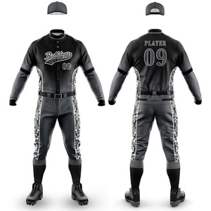 2025 à 2026 nouveau maillot de Baseball américain en gros cousu uniformes de Softball noirs pour hommes - Product Image 3