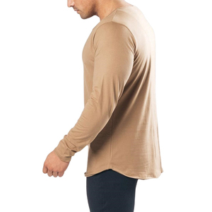 เสื้อยืดสำหรับวิ่งออกกำลังกายฟิตเนสผ้าฝ้ายสำหรับผู้ชายเสื้อยืดสีดำสำหรับผู้ชายเสื้อยืดผ้าคอตตอนเนื้อสแปนเด็กซ์ออกแบบได้ตามต้องการ - Product Image 5