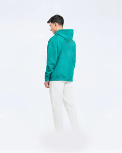 Sweat à capuche d'hiver personnalisé pour homme, style streetwear, épaules tombantes, en polaire légère, 100% coton, coupe classique - Product Image 5