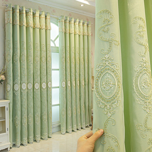 Luxury Embroidered <strong>Lace</strong> Double-Layer Blackout <strong>Curtains</strong> for Bedroom Living Room Bay Window - Product Image 3