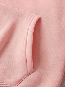 Sudadera con Capucha de Alta Calidad, 100% Algodón, Forro Polar, Sólida, para Mujer, Invierno, Transpirable, Casual, Manga Larga, Talla Grande - Product Image 4