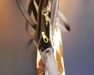 Brown & White Hide Wholesale <b>Women</b> Messenger Purse Ladies Leather Shoulder Bag Handcrafted Hair on 100% Cowhide Leather Bag - Product Image 3