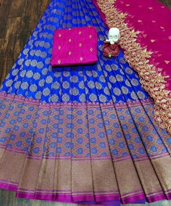 Saris en soie artisanales pour occasions spéciales, vêtements de mariage, vente en gros - Product Image 5