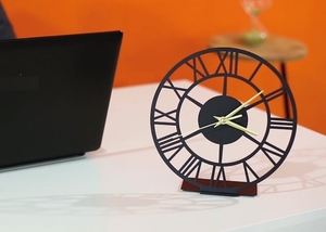 Reloj de mesa silencioso de Metal clásico moderno, reloj de pared de cobre brillante dorado con pantalla de aguja, decoración del hogar - Product Image 2