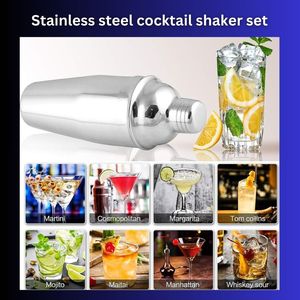 Bán Buôn Nhà Cung Cấp Của Bartender Kit Jigger Pourer Rượu Vang Thủy Tinh Thép Không Gỉ Cocktail Thanh Công Cụ Thiết Lập Kim Loại Barware Với Giá Rẻ Giá - Product Image 3