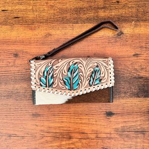 กระเป๋าสตางค์หนังวัวแท้สำหรับผู้หญิงกระเป๋าคลัทช์ทำมือดีไซน์ใหม่อเนกประสงค์ - Product Image 2