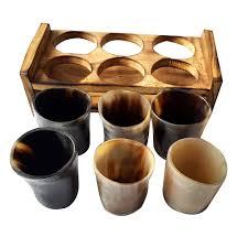 Corne à boire best-seller faite à la main verres à liqueur avec plateau gobelets tasse eau thé personnalisable Viking corne verre Restaurants - Product Image 6