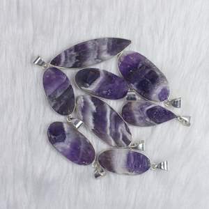 Chevron naturel Améthyste Druzy Pendentif En Argent Sterling Pendentif Lunette Charme Pendentifs Femmes Collier Bijoux Lunette Bijoux - Product Image 6