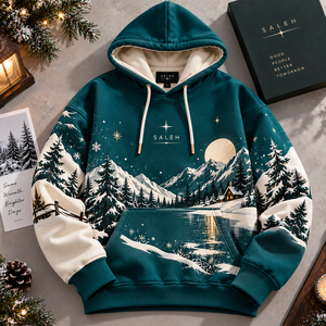 Sweat à capuche homme surdimensionné en polaire pour Noël – Pull d'hiver confortable personnalisable en gros - Product Image 5