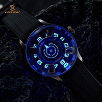 Fabricant de montres-bracelets en silicone à étiquette blanche, mouvement automatique 8215 à heures sauteuses, design original et unique, logo OEM personnalisé