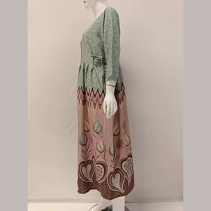 Chibi élégant matériau de qualité supérieure à manches longues Daster jeunes été essentiel confortable taille élastique fermeture douceur - Product Image 2