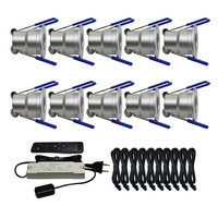 12x3W 12V Mini LED Encastré Projecteurs Ensemble Complet 28mm Dimmable IP65 Étanche Pour Véranda et Jardin
