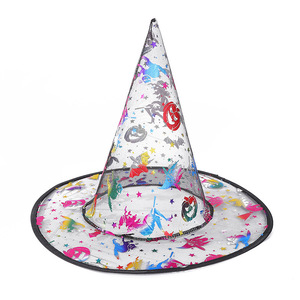 Meilleures ventes Chapeau de sorcier en gaze à chaud à une seule couche pour enfants et adultes, accessoires de cosplay, chapeau de sorcière, décoration de fête d'Halloween - Product Image 2