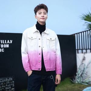 Abrigos vaqueros Chaqueta Estilo coreano para hombre Chaqueta vaquera de primavera y otoño Chaqueta vaquera informal de manga larga delgada Color sólido Niño joven - Product Image 2