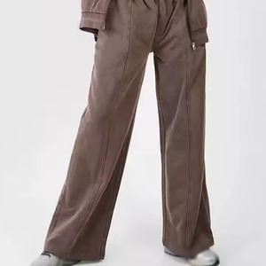 Survêtement surdimensionné délavé à l'acide surdimensionné Ensemble de jogging personnalisé Unisexe Vintage Hoodies Pantalon de survêtement évasé Streetwear Ensemble de jogging - Product Image 3