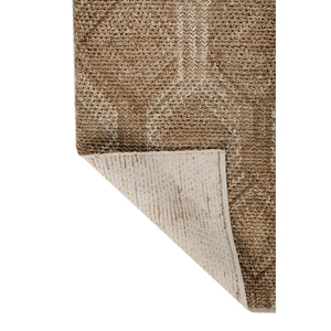Tapis en jute et chanvre à motif géométrique beige-brun Nomadic Threads PDJT-225, tissage plat, pour la maison, la chambre, le salon, le couloir, forme rectangulaire - Product Image 5