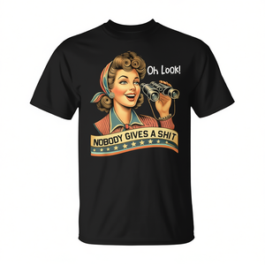 Oh, guarda, nessuno si preoccupa - Maglietta promozionale con frase sarcastica - Product Image 2