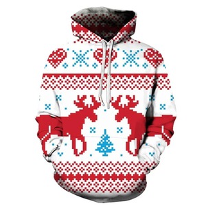 Invierno Navidad personalizado 3D estampado Santa Claus patrón Sudadera con capucha para hombres mujeres Casual Regular Oversize sudadera Tops ropa - Product Image 4