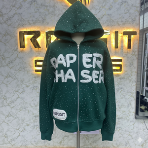 Haute qualité prix raisonnable le plus demandé fermeture éclair à capuche bouffée imprimé fabriqué en usine pas cher prix sweats à capuche hommes sweats à capuche - Product Image 1