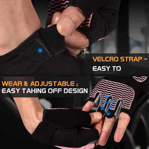 Unisex verano medio dedo Fitness guantes gimnasio levantamiento de pesas ciclismo fino transpirable cuero neopreno antideslizante para hombres/mujeres - Product Image 4