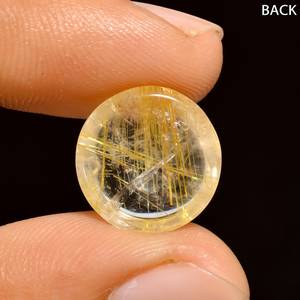 ที่น่าตื่นตาตื่นใจคุณภาพชั้นยอด 100% ธรรมชาติทอง Rutile ควอตซ์ทรงกลม Cabochon พลอยหลวมสําหรับทําเครื่องประดับจํานวนมากขาย - Product Image 2