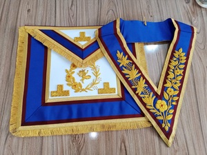 Masonic <b>Craft</b> Grand Rank Full Dress Collar Best Material Handmade Embroidery Masonic Regalia Collar - Product Image 2