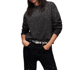 Sweatshirts avec strass Delight Fashion Casual Wearing Sweatshirts avec strass - Product Image 2