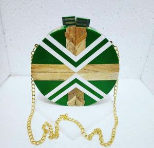 Nouveau design personnalisé dame bohème métal Cage pochettes motif géométrique broderie mode chaîne sac à bandoulière-meilleur - Product Image 5