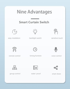 Nhà thông minh không dây 4 gang chuyển đổi Wifi RF thông minh Rèm chuyển đổi phụ kiện điều khiển từ xa con lăn rèm cửa chớp cho cuộc sống thông minh - Product Image 4