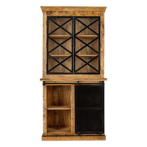 Mangohouten Milan 120 cm Buffetkast met deurtjes gemaakt van Hout en Eik - Product Image 4