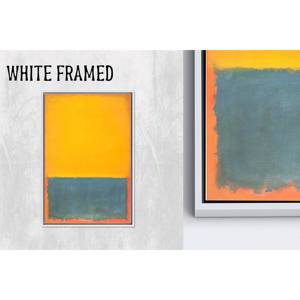 Toile imprimée pour décoration murale : design abstrait élégant jaune et gris, 1P Whiteframedcanvas - Product Image 1