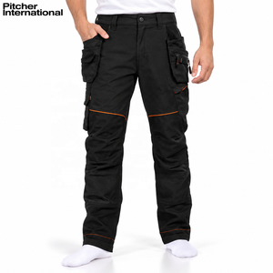 Pantalones de Trabajo al Por Mayor con Tela de Sarga de Algodón y Logotipo Personalizado para Compradores de Uniformes Industriales - Product Image 1