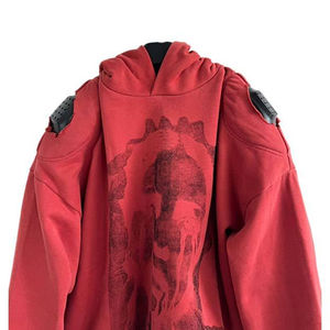 100% bonne qualité logo personnalisé recadrée Boxy coton à capuche blanc détresse Vintage surdimensionné pierre acide soleil fondu lavage à capuche hommes - Product Image 2