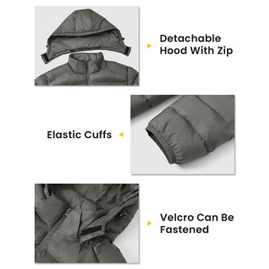 Chaqueta de Plumón para Hombre de Talla Grande, Diseño de Burbuja, Abrigo de Invierno, Cálido y Esencial, de Poliéster y Lona, Directo de Fábrica - Product Image 2