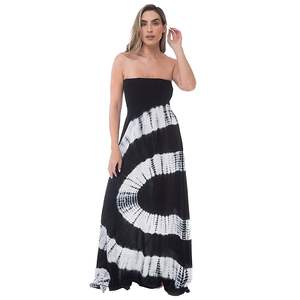 Summer Vibes Rayon Tie-Dye Women's Wear Long Backless Dress Designing Tie Dye Work Maxi Dress Sleeveless Beach Wear Long Dress - Product Image 4