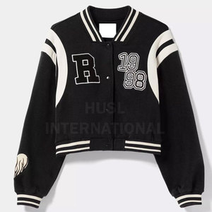 Women's High Quality Letterman <b>Jacket</b> Unique Design with Embroidery Decoration New Fashion Winter Pocket Fabric Material - Product Image 1