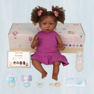 Babeside Saski 20'' Reborn Puppe mit Afro Haar – Stoffkörper Kaffeefarbene Haut Baby Mädchen, Großbestellung - Product Image 5