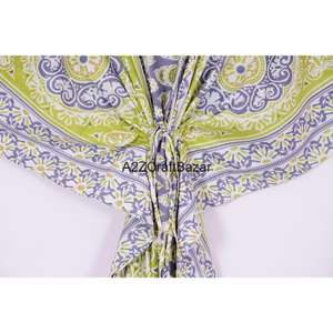 Vestido Kaftán Africano Tradicional para Mujer, Estilo Hippie, Midi, Floral, Cómodo y Transpirable, Venta al Por Mayor - Product Image 3