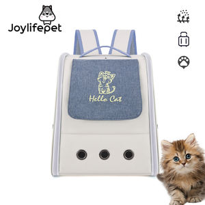 Zaino in tela portatile traspirante di grande capacità per animali domestici in uscita borsa a tracolla per gatti e cuccioli - Product Image 1