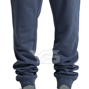 Pantalon de jogging décontracté pour hommes 100% coton pantalon long de sport respirant avec taille à revers taille moyenne Options multicolores - Product Image 6