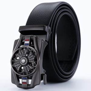 Hot Sale <b>Mens</b> Genuine Leather <b>Belt</b> | High Quality Custom Logo Steel Buckle Breathable Waterproof for <b>Men</b> Classic Business Casual - Product Image 5