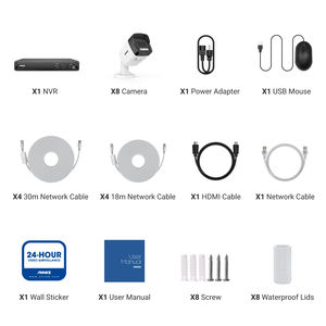 Sistema de Cámaras de Seguridad ANNKE HD de 8 Piezas y 12MP, Detección Inteligente de Movimiento, Kit NVR con Luz Infrarroja y Luz Blanca para CCTV de Seguridad Exterior - Product Image 6