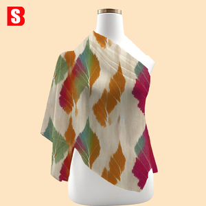 ผ้าฝ้ายพิมพ์ลายใบไม้แบบนามธรรมจากลอนดอน <span class=keywords><strong>ราคา</strong></span>โรงงานเบสซี่ เป็นมิตรกับสิ่งแวดล้อม เหมาะสำหรับเสื้อและชุดเดรส - Product Image 1